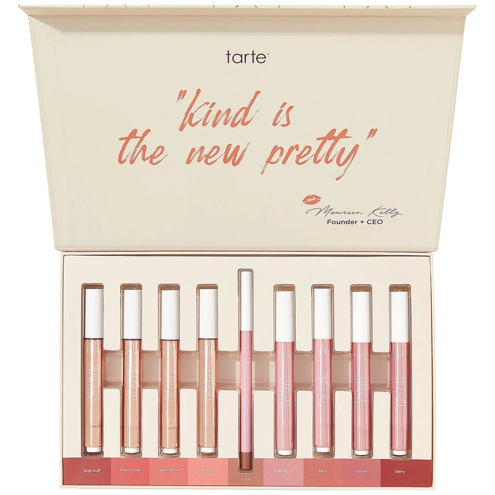 tarte 9-Piece Maracuja Juicy Lip Vault with Gift Box BRAND NEW